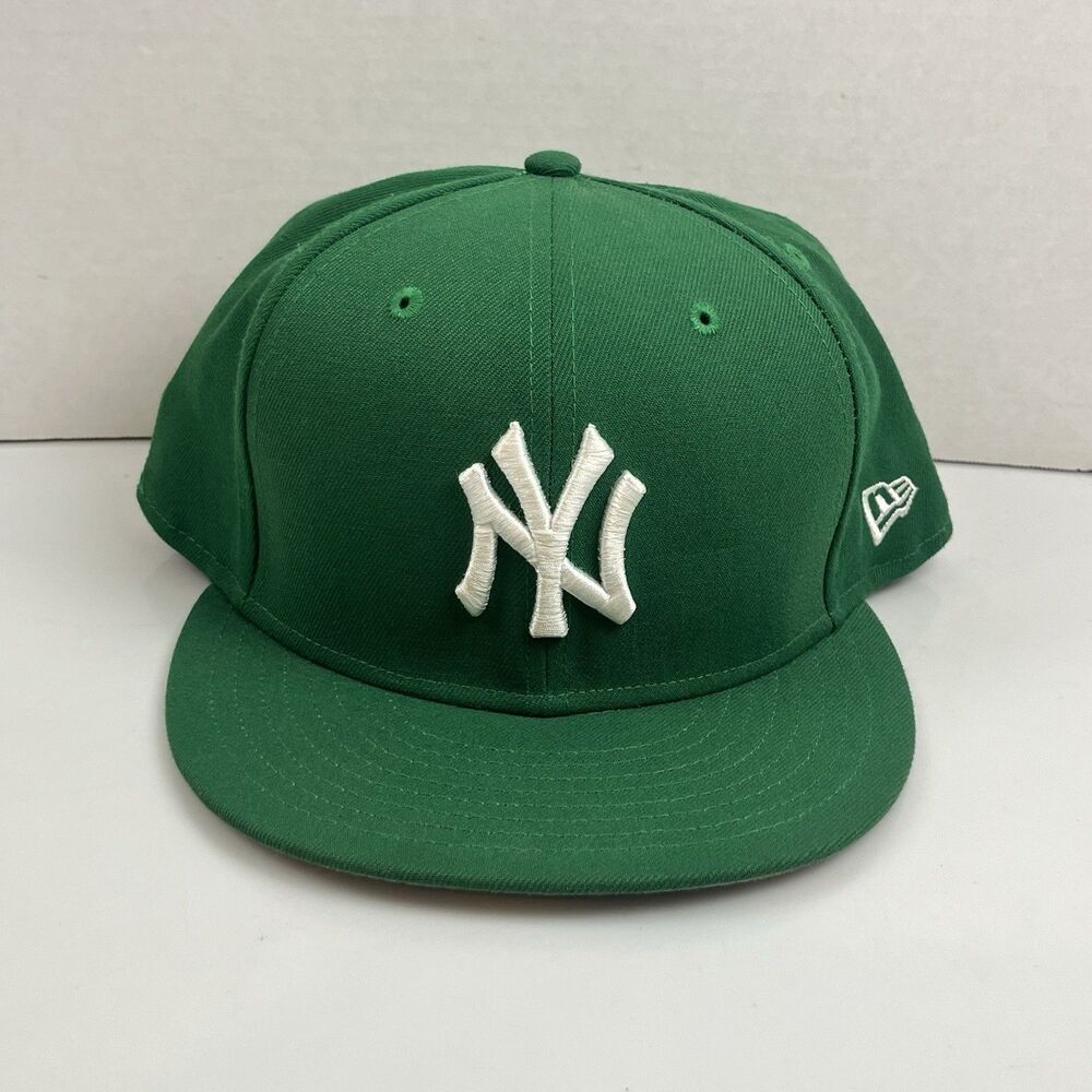 NY Yankees MLB Genuine Baseball NEW ERA 59fifty Fitted Hat Cap Green 7 5/8